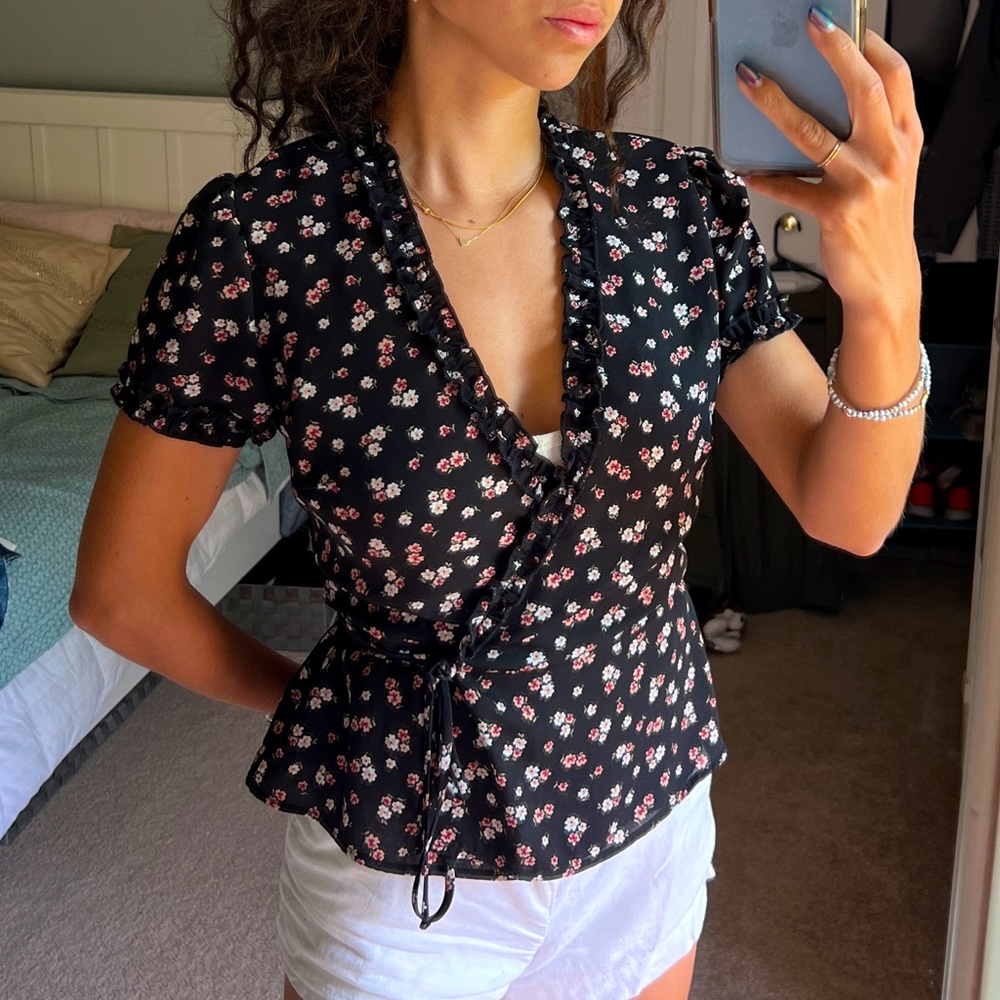 Altar’d State floral wrap top